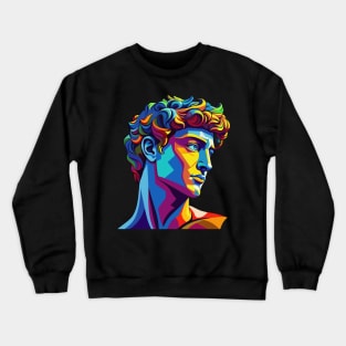 Head of Michelangelo's David in pop art style Crewneck Sweatshirt